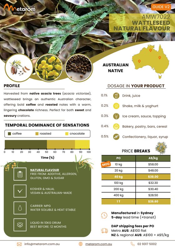Wattleseed natural flavour AMW7022 guide