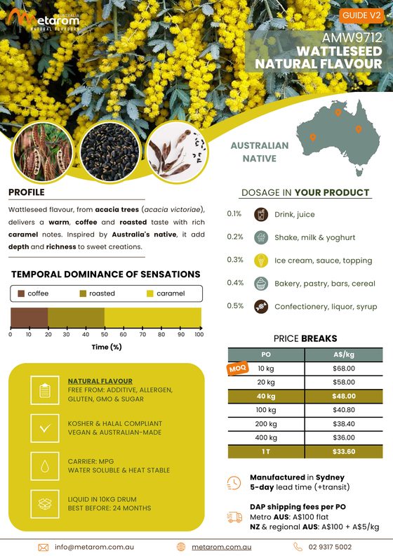 Wattleseed natural flavour AMW9712 guide