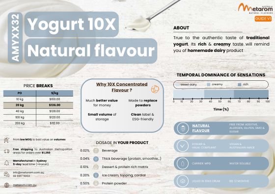 Yogurt 10X natural flavour AMYXX32 guide
