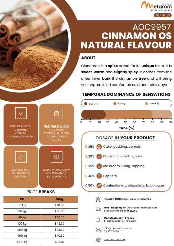 Cinnamon OS natural flavour AOC9957 guide
