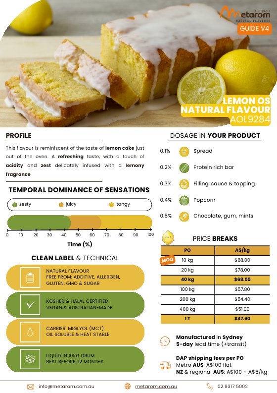 Lemon OS natural flavour AOL9284 guide