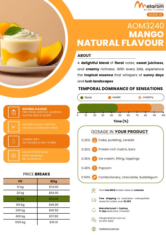 Mango OS natural flavour AOM3240 guide