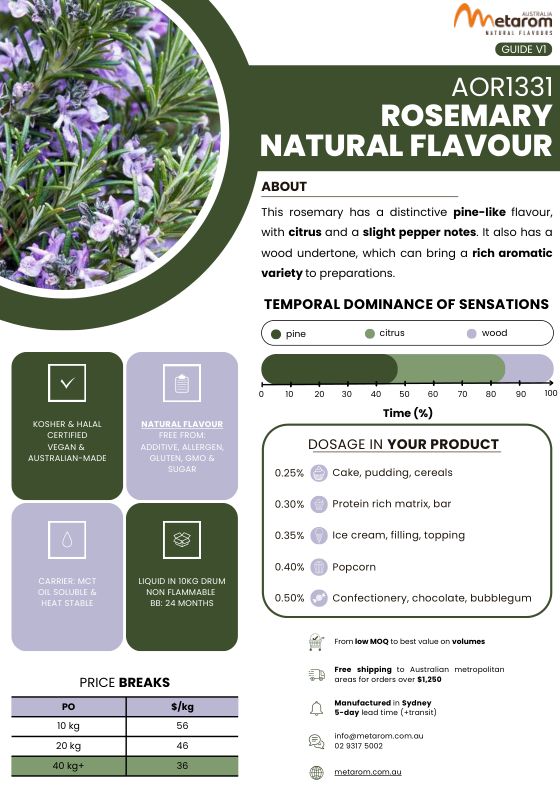 Rosemary OS natural flavour AOR1331 guide