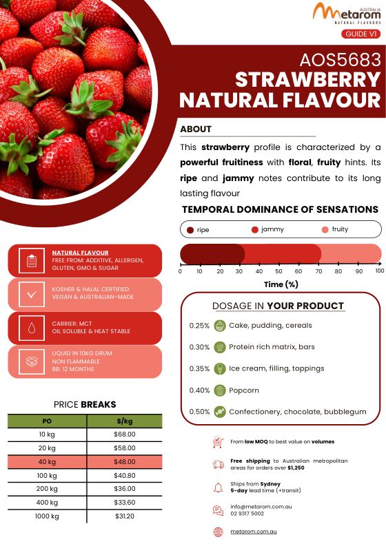 Strawberry OS natural flavour AOS5683 guide