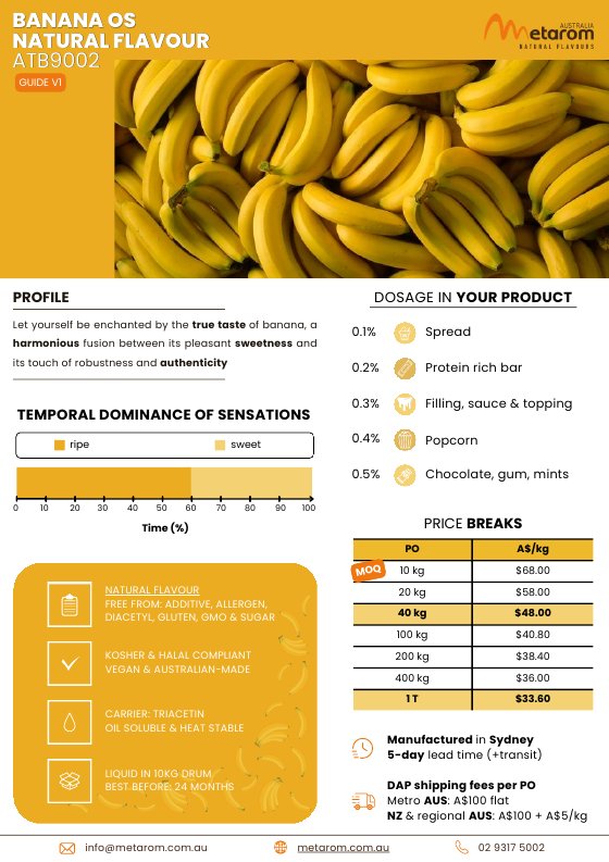 Banana OS natural flavour ATB9002 guide