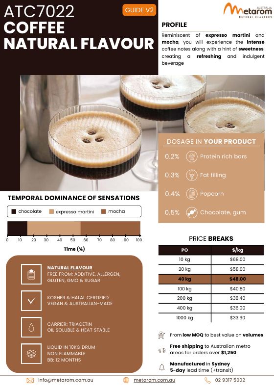 Coffee natural flavour ATC7022 guide