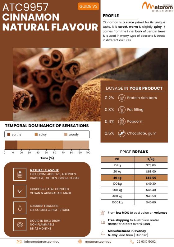 Cinnamon natural flavour ATC9957 guide