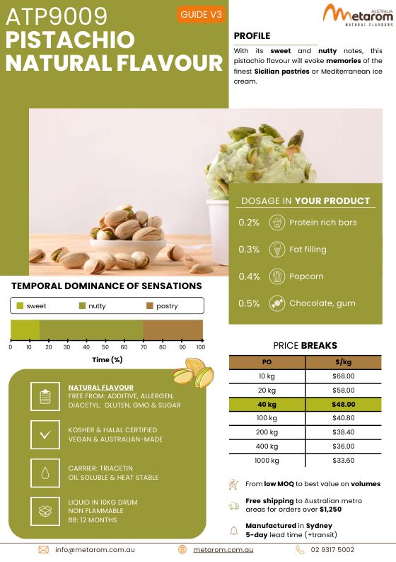 Pistachio natural flavour ATP9009 guide