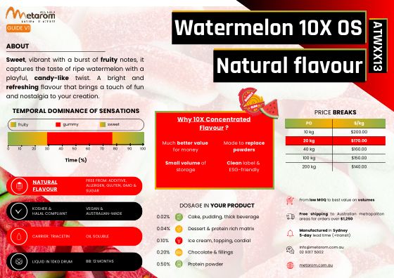 Watermelon 10X OS natural flavour ATWXX13 guide