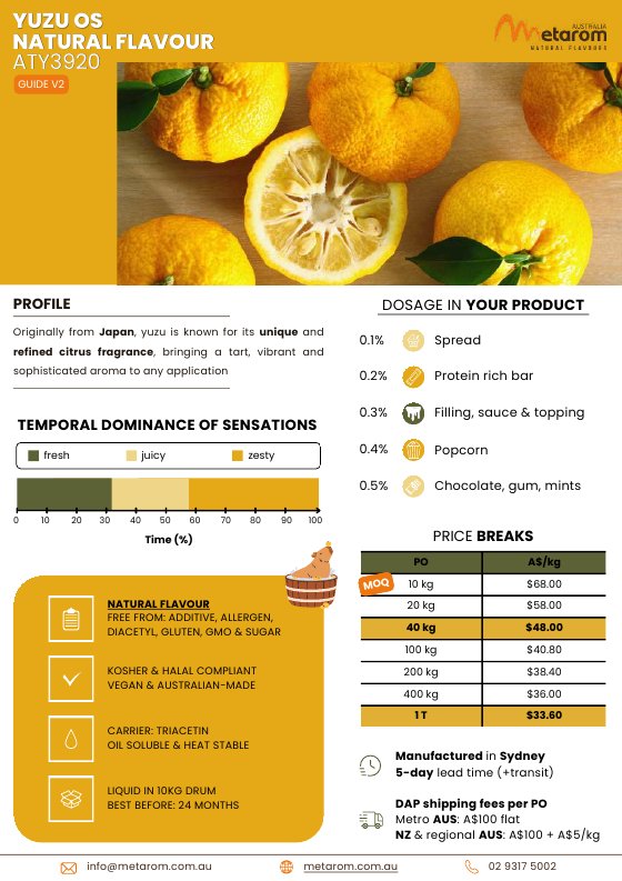 Yuzu OS natural flavour ATY3920 guide